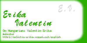 erika valentin business card